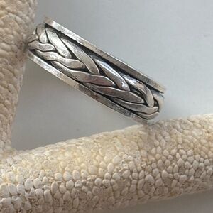 Silver Braided Men / women Ring